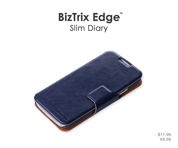 Standable wallet case in succinct design. Its ultra-thin profile keeps your phone thin and lightweight. Colors: Black, brown, navy blue, sky blue, rose red and pink. Materials: Premium PU leather and ultra-thin PC material.