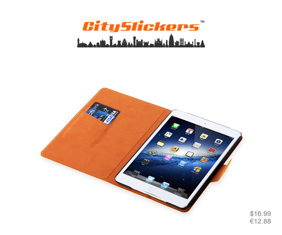 Standable wallet case in succinct design. Its ultra-thin profile keeps your iPad mini slim and lightweight. Colors: Red, sky blue, light green and yellow. Materials: High quality PU leather and ultra-thin material.